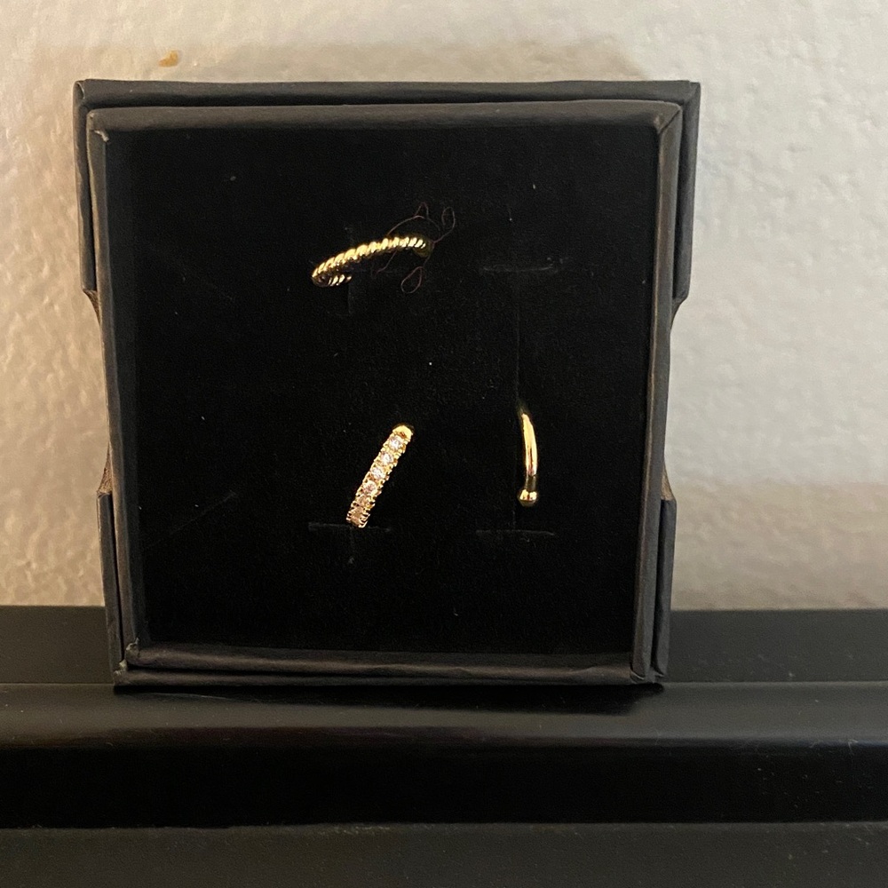 Elegant Gold Ear Cuff Set